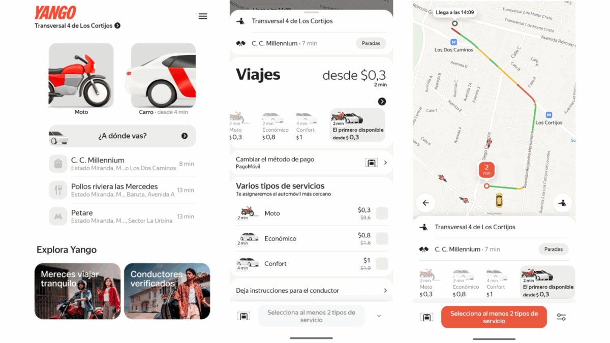 Yango Ride: así opera la nueva aplicación de movilidad en Caracas
