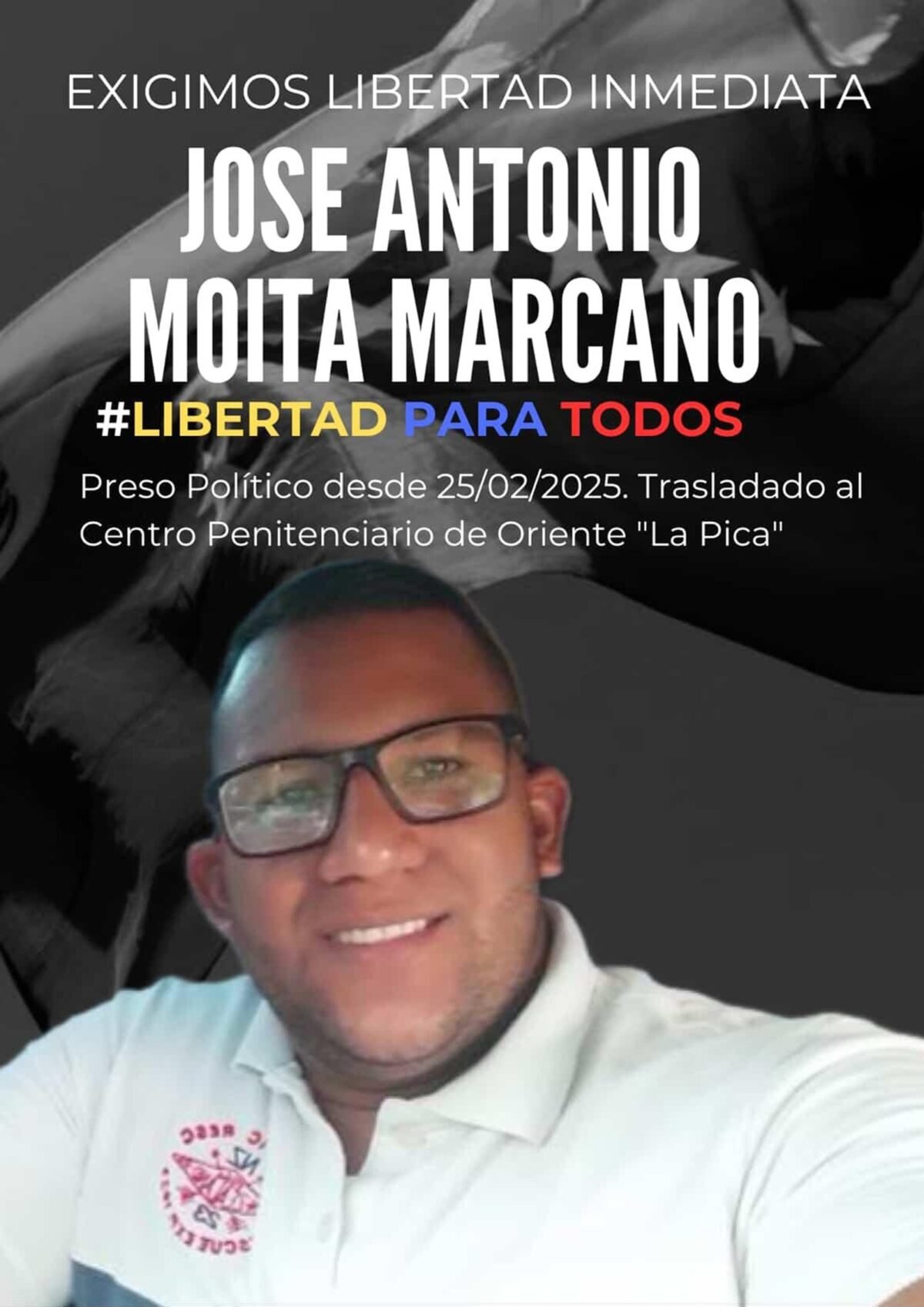“Hoy escribo con los ojos llenos de lágrimas”: la carta del preso político José Antonio Moita en la que pidió su libertad