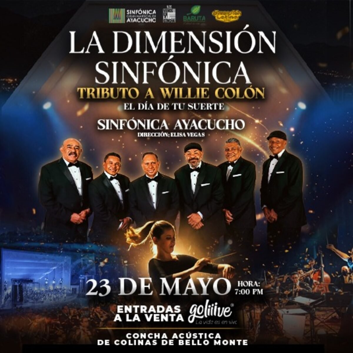 La Dimensión Latina y la Sinfónica Ayacucho rendirán tributo a Willie Colón en la Concha Acústica de Bello Monte