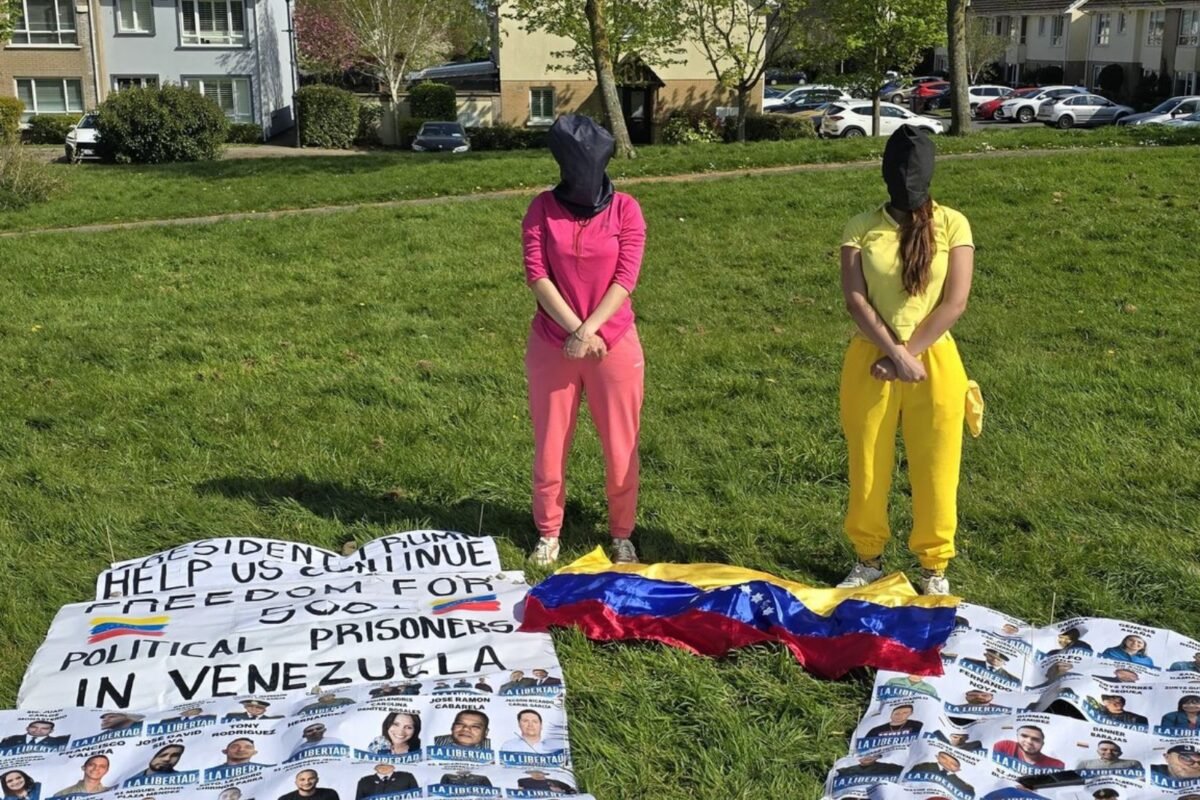 Familiares de presos políticos en Venezuela se sumaron a protesta internacional para exigir su liberación
