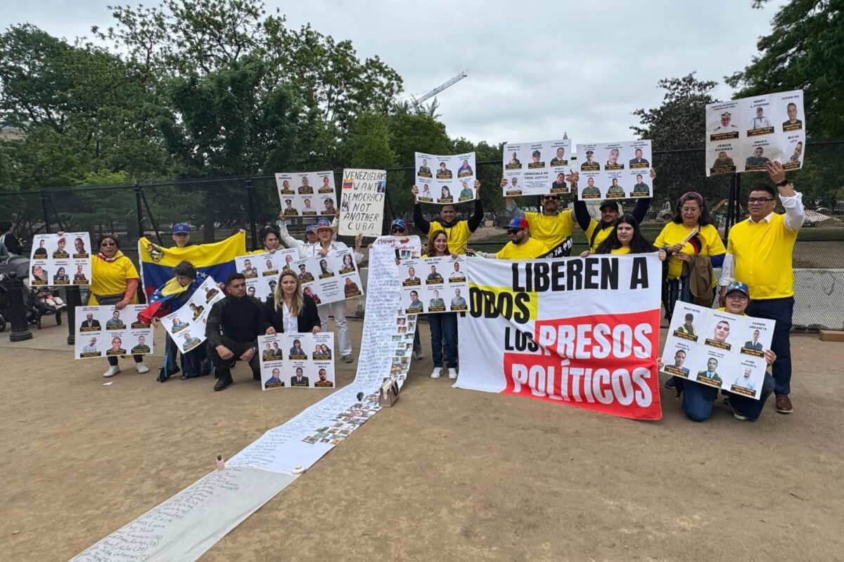 Familiares de presos políticos en Venezuela se sumaron a protesta internacional para exigir su liberación
