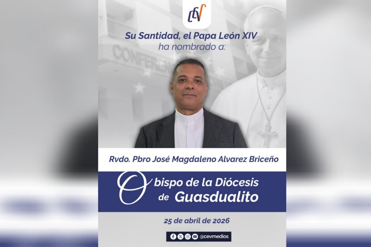 El papa León XIV designó a José Magdaleno Álvarez como nuevo obispo para la diócesis de Guasdualito