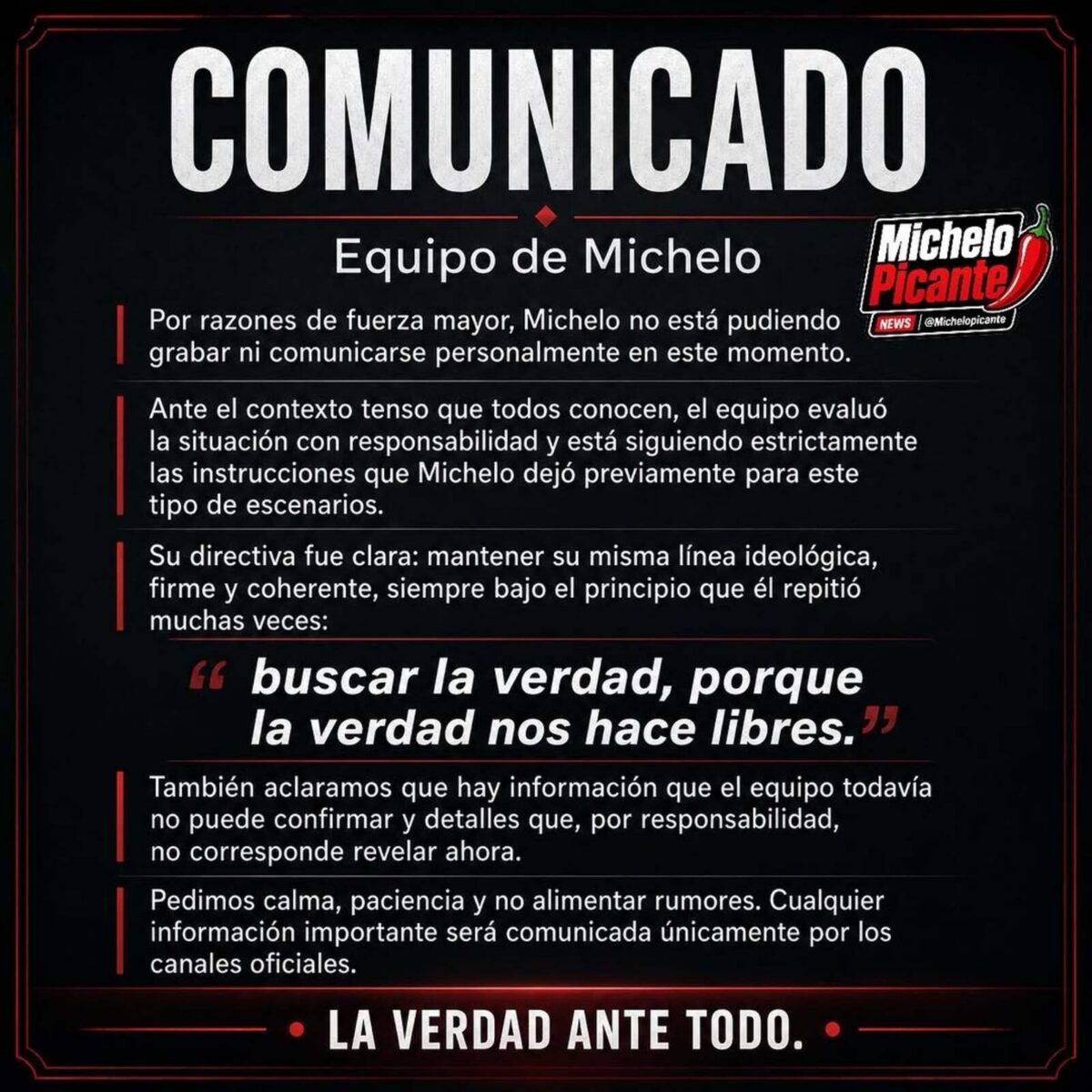 Equipo del influencer argentino Michelo reportó que se encuentra incomunicado