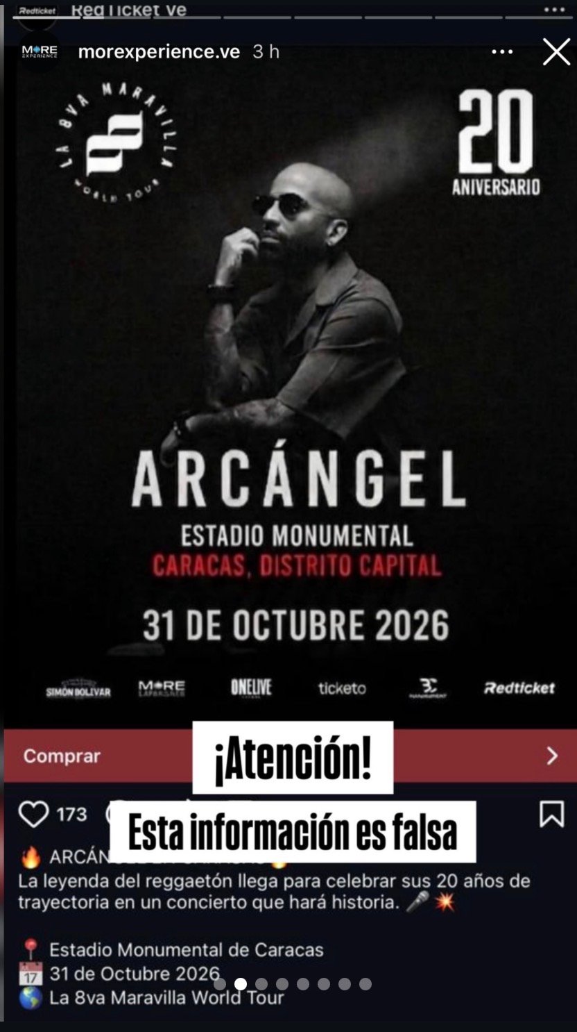 ¿El cantante Arcángel ofrecerá un concierto en Caracas?