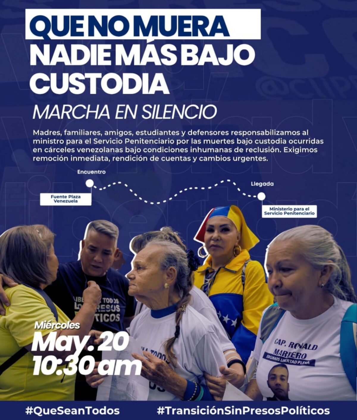 El Clippve convocó una marcha silenciosa hasta el Ministerio para el Servicio Penitenciario